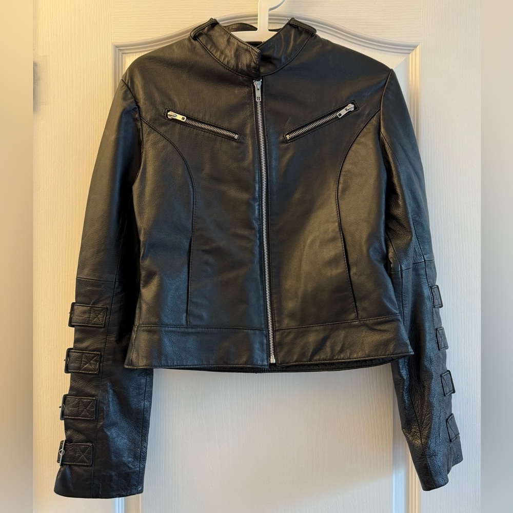 Women's Black Leather Jacket